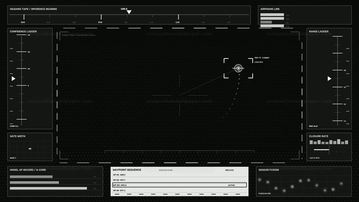 Watermarked thumbnail for Advanced Target Tracking HUD Interface Seamless Loop