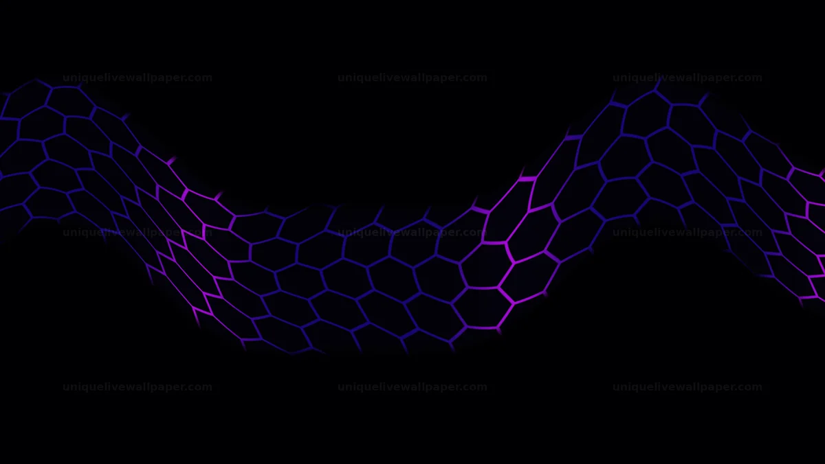 Watermarked thumbnail for Dark Neon Honeycomb Grid Background Seamless Loop