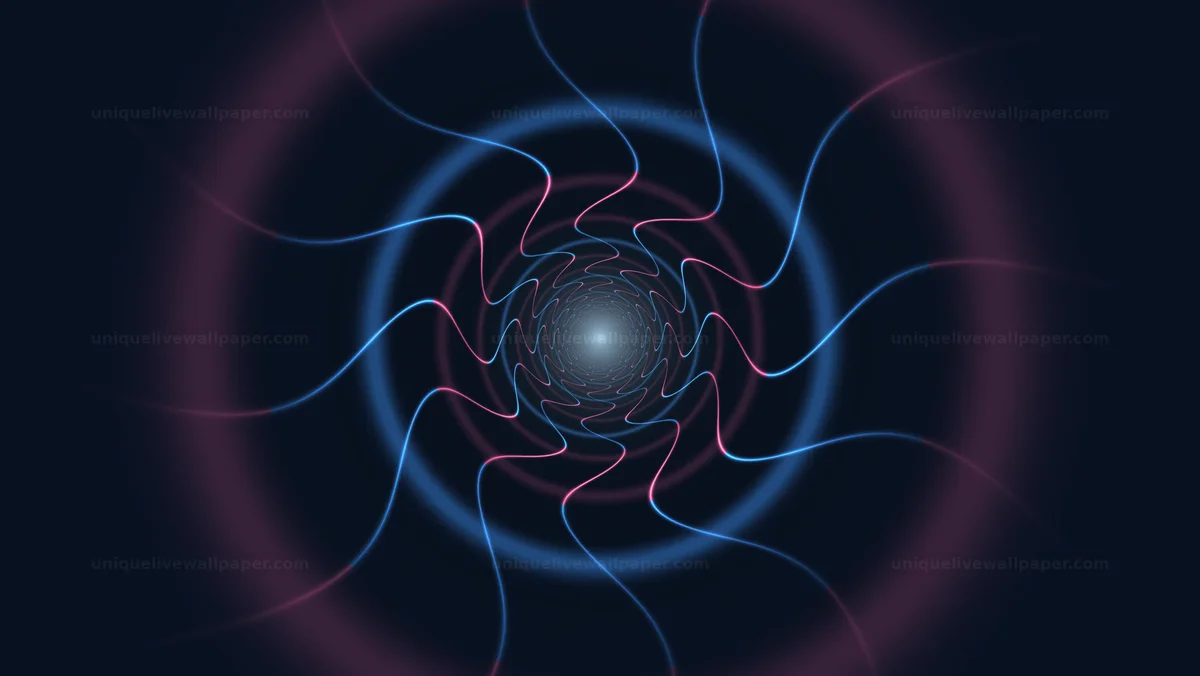 Watermarked thumbnail for Futuristic wormhole travel tunnel background creates motion graphics