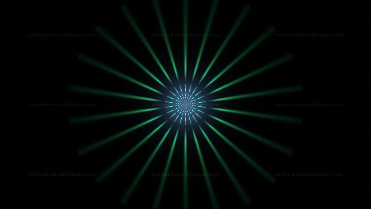 Glowing Green Radial Gateway Seamless Loop