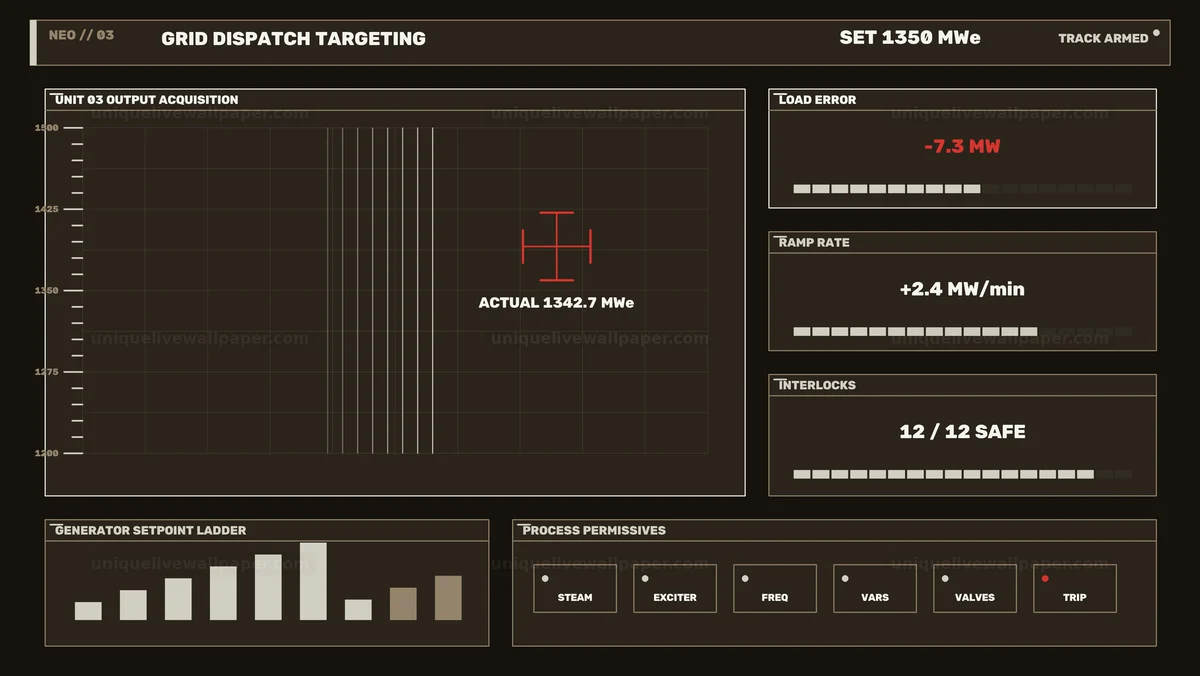 Industrial Power Grid Control Dashboard Seamless Loop