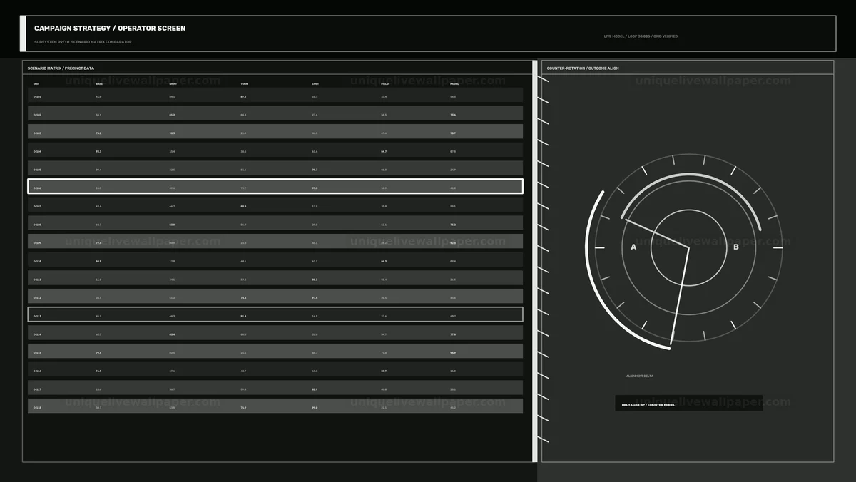 Campaign Strategy Operator Screen HUD Seamless Loop