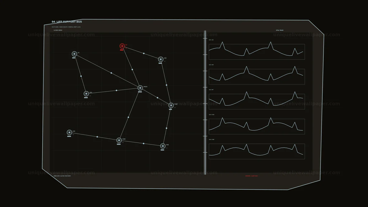 Watermarked thumbnail for Spacecraft Status Monitoring HUD Display Seamless Loop