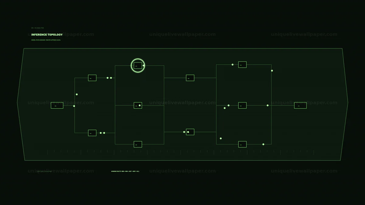 AI Data Analysis HUD Node Topology Seamless Loop
