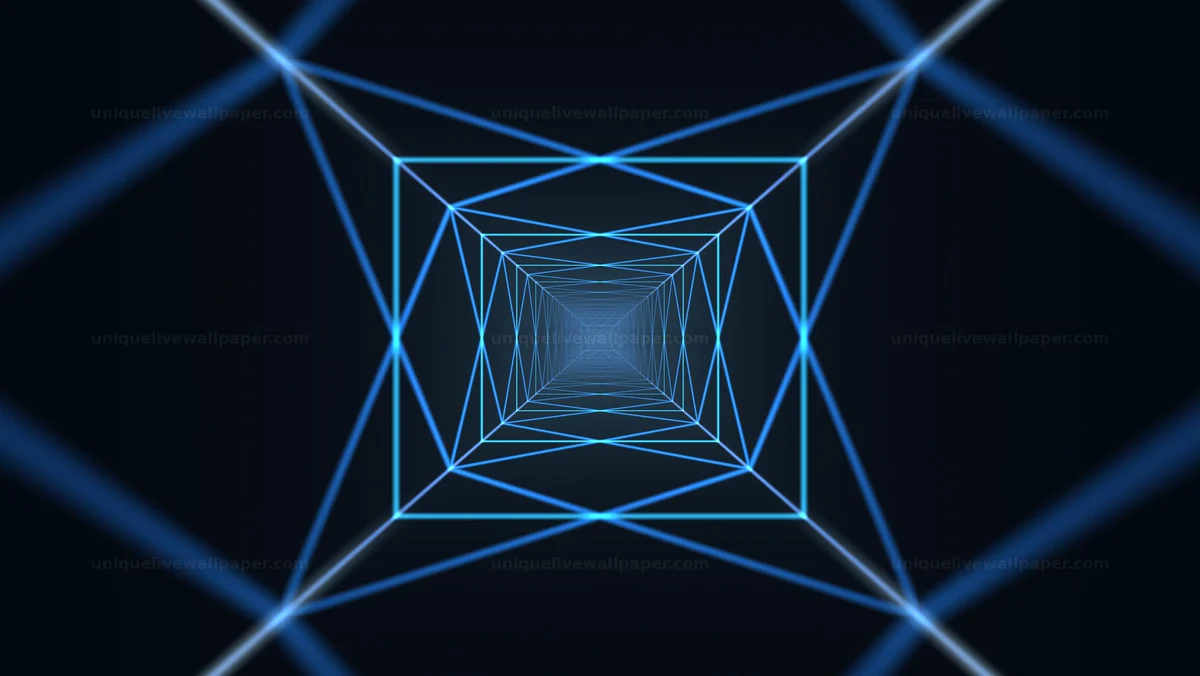 Watermarked thumbnail for Electric blue wormhole background creates a motion graphics scene