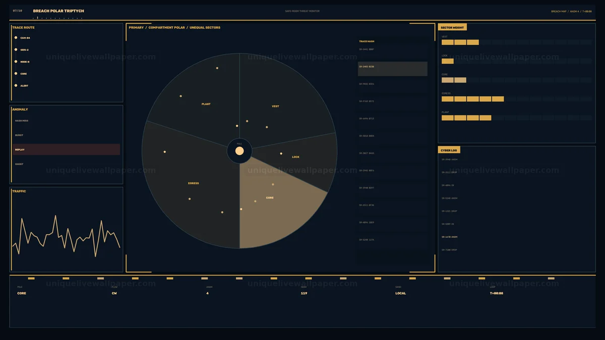 Watermarked thumbnail for Cybersecurity Polar Sector Map HUD Seamless Loop