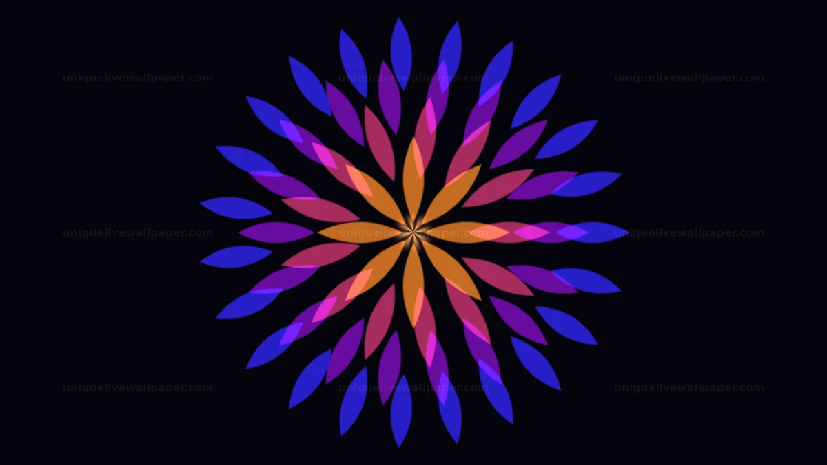 Fractal Rosette Motion Background Seamless Loop
