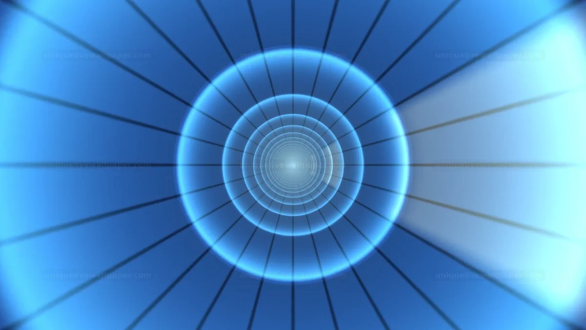 Space tunnel kinetic title system creates a sense of motion and depth