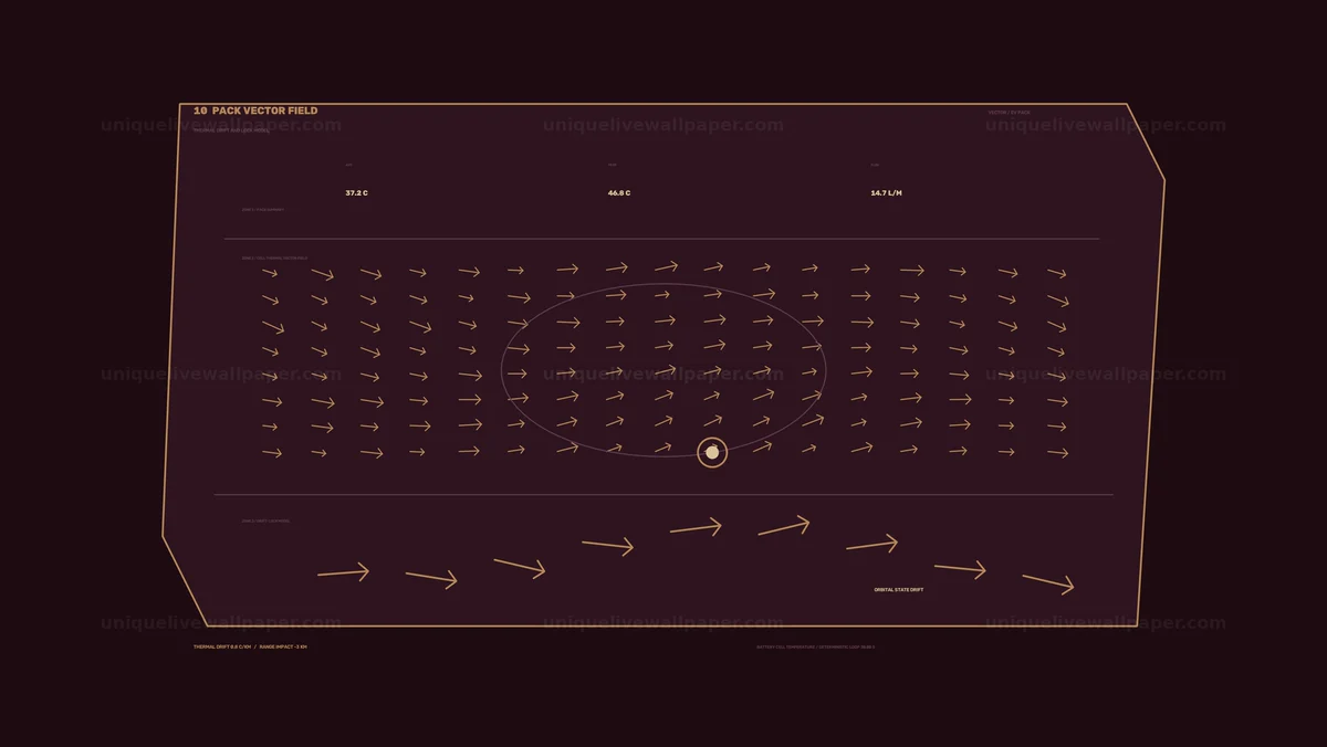 Thermal Vector Field Dashboard Seamless Loop