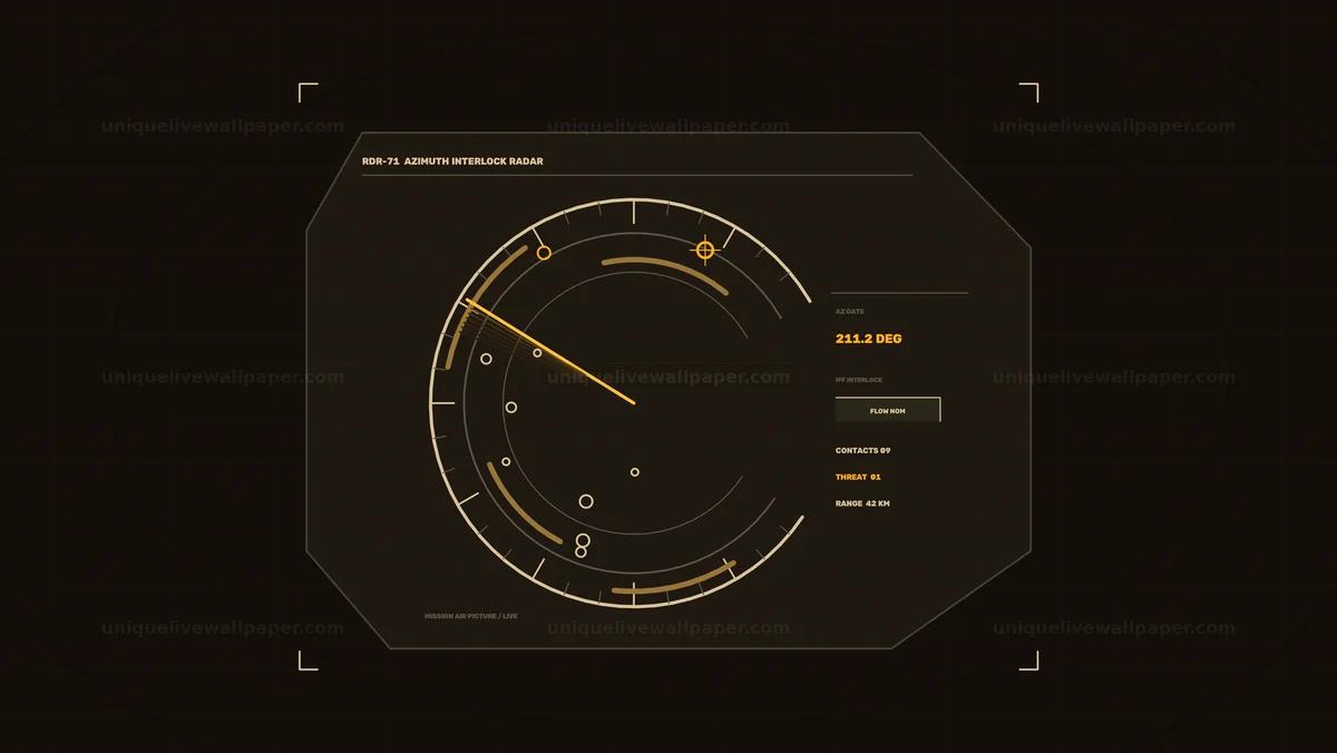 Watermarked thumbnail for Combat Mission Status Radar HUD Seamless Loop