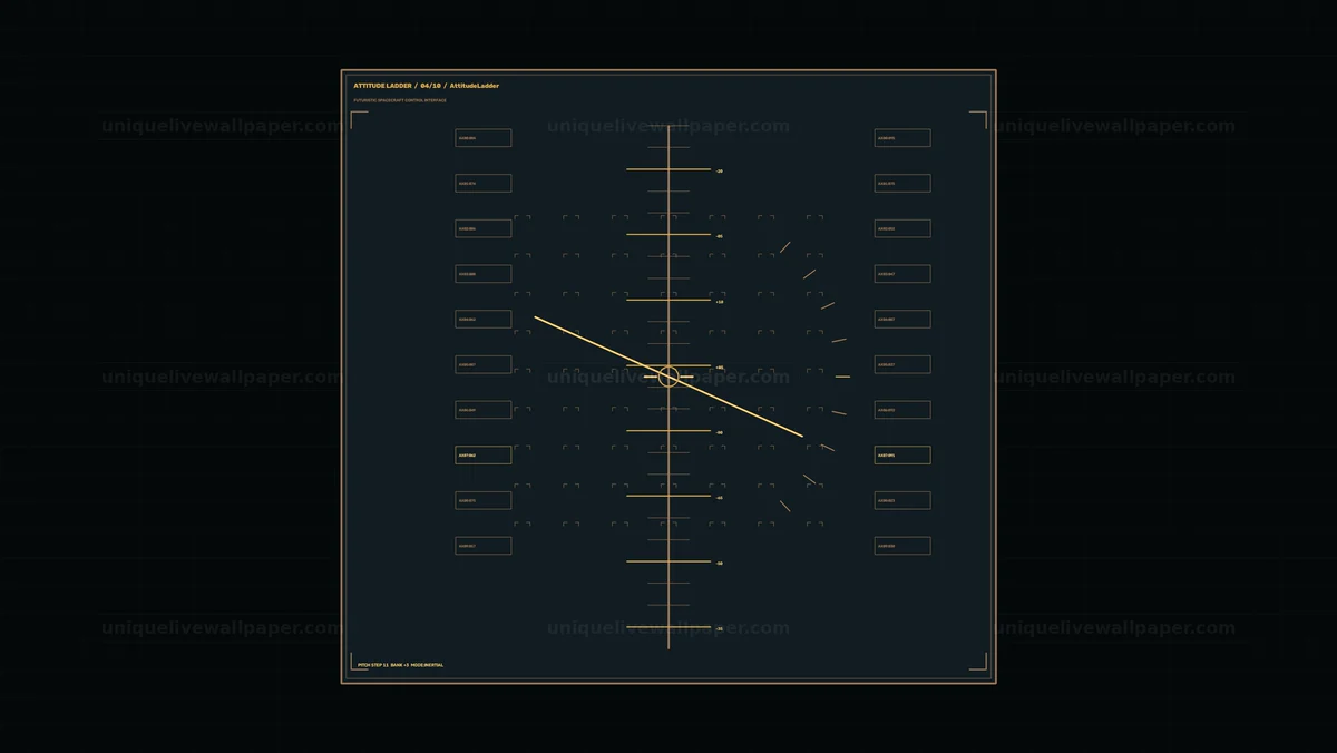 Watermarked thumbnail for Futuristic Spacecraft Attitude HUD Seamless Loop