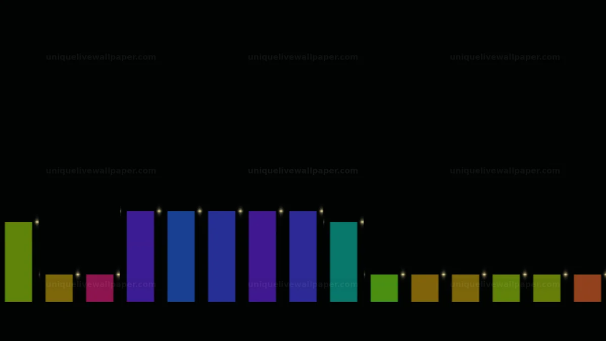 Glitter Bar Chart Particle Animation — Colorful glitter bar chart anim