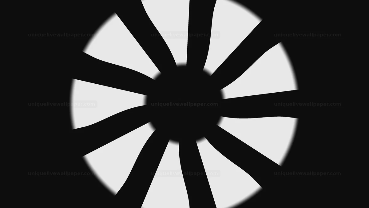 Black and White Rotating Geometric Shapes Seamless Loop