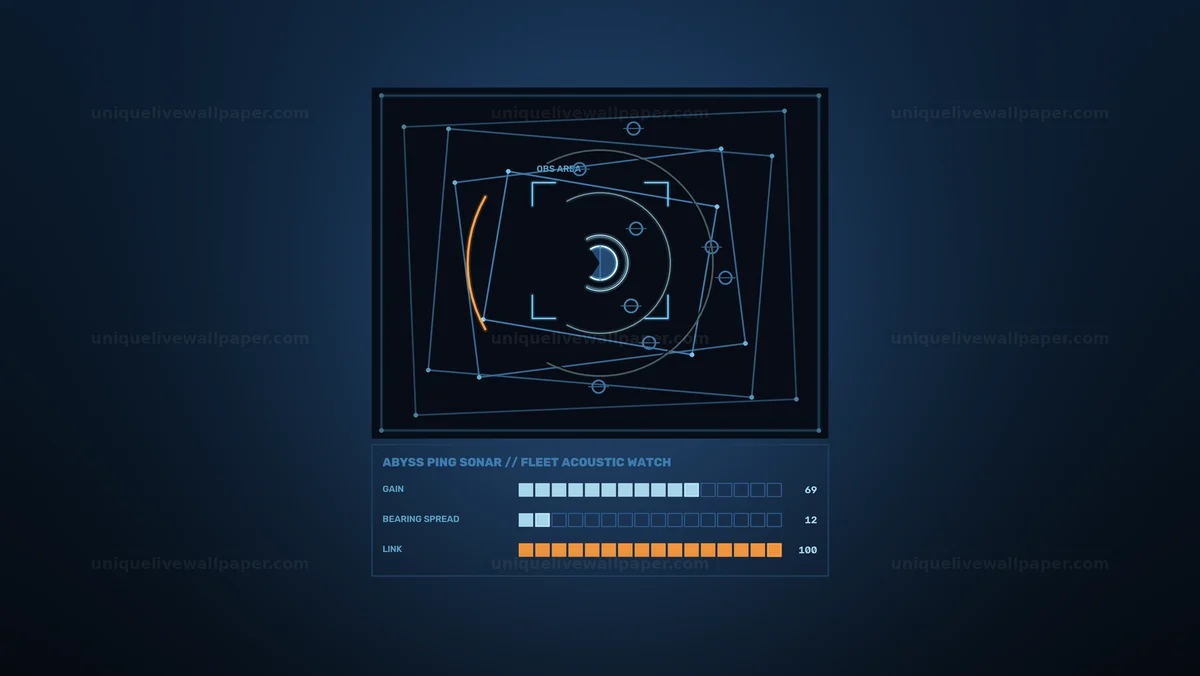 Sonar Fleet Monitoring HUD Seamless Loop