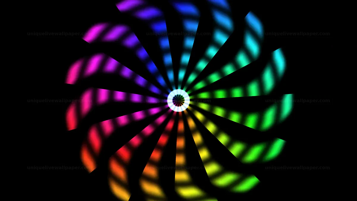 Watermarked thumbnail for Color shifting mandala vortex creates a vibrant