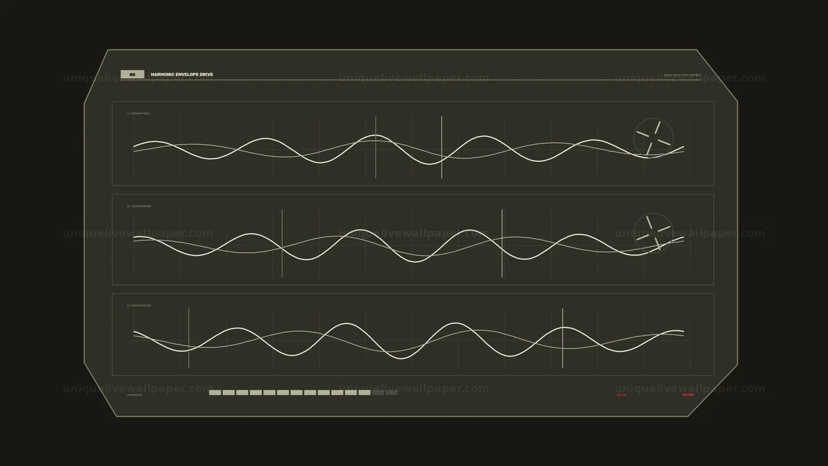 Watermarked thumbnail for Sci-Fi Waveform Status HUD Seamless Loop