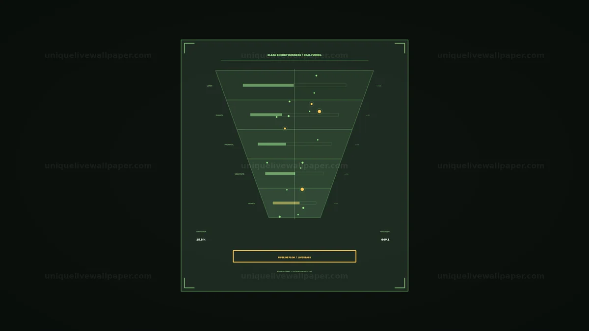 Watermarked thumbnail for Clean Energy Deal Funnel Dashboard Seamless Loop
