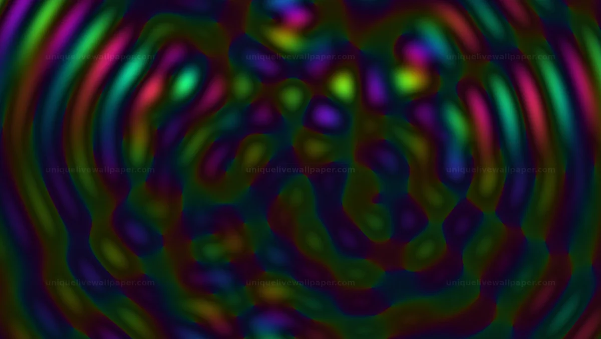 Color wave interference background shows flowing colorful waves