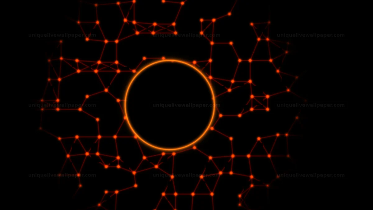 Glowing Eclipse Ring Network Seamless Loop