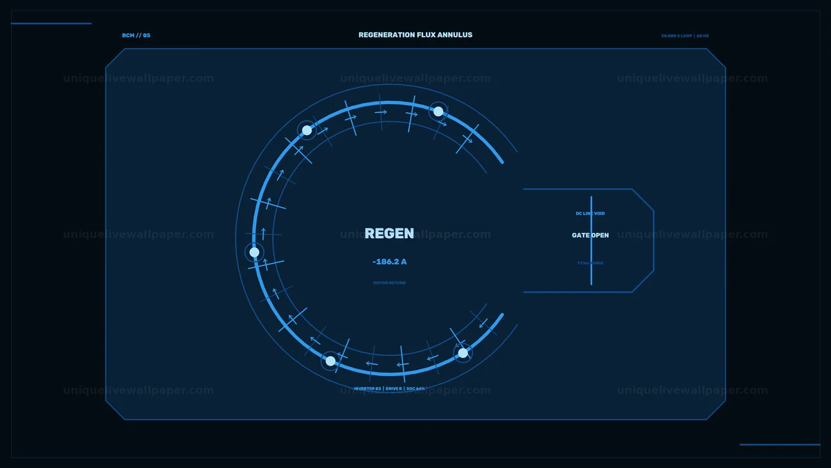 Battery Current Monitoring HUD Seamless Loop