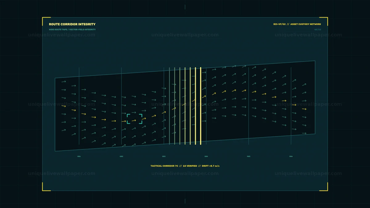 Defense Asset Route Tracking HUD Seamless Loop