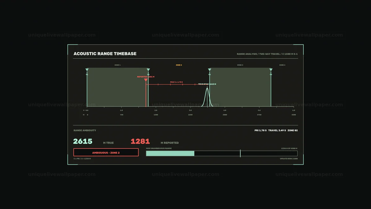 Acoustic Range Analysis Dashboard Seamless Loop