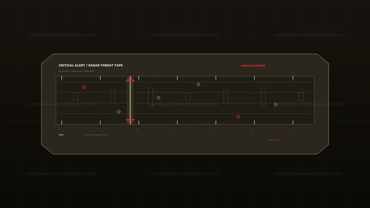Critical Alert Radar Threat Tape Seamless Loop