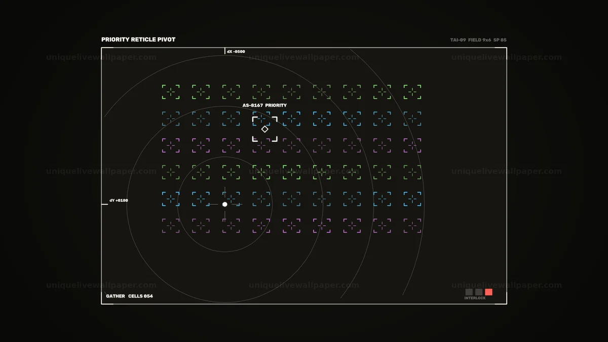 Digital Target Assessment Radar HUD Seamless Loop