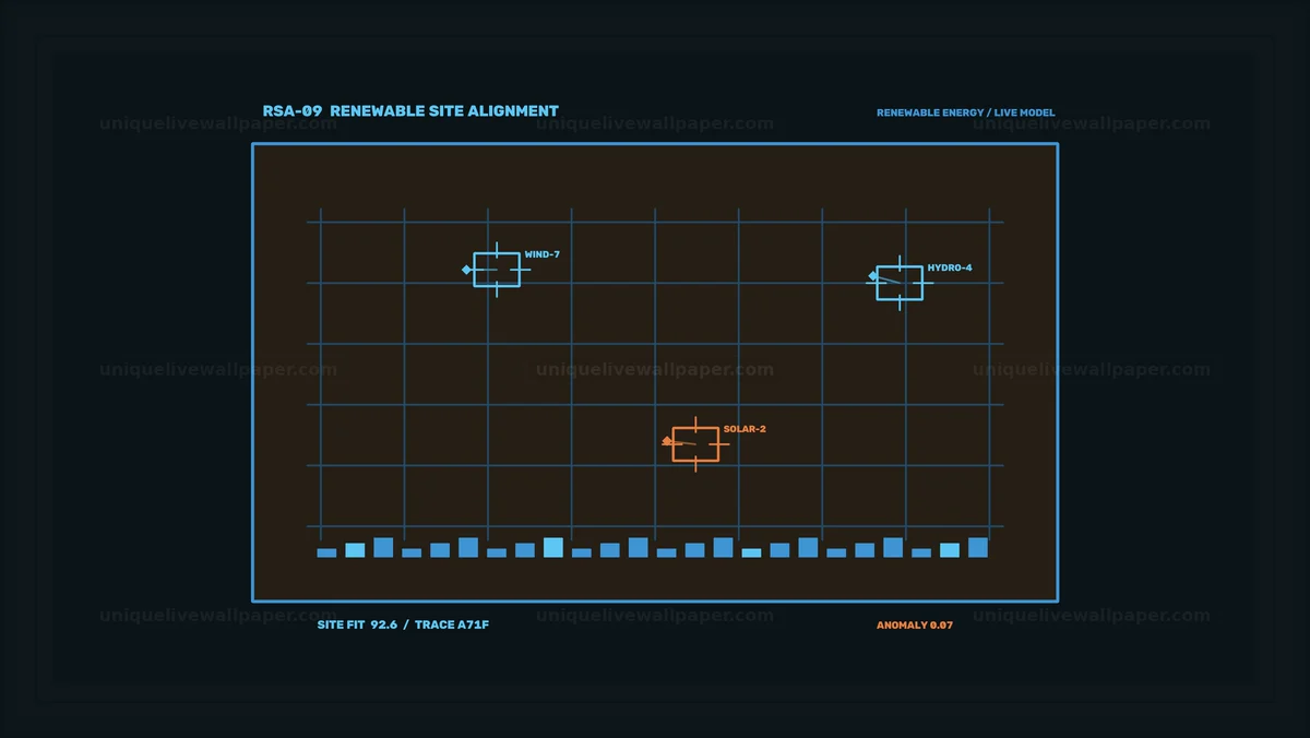 Renewable Energy Visualization HUD Seamless Loop
