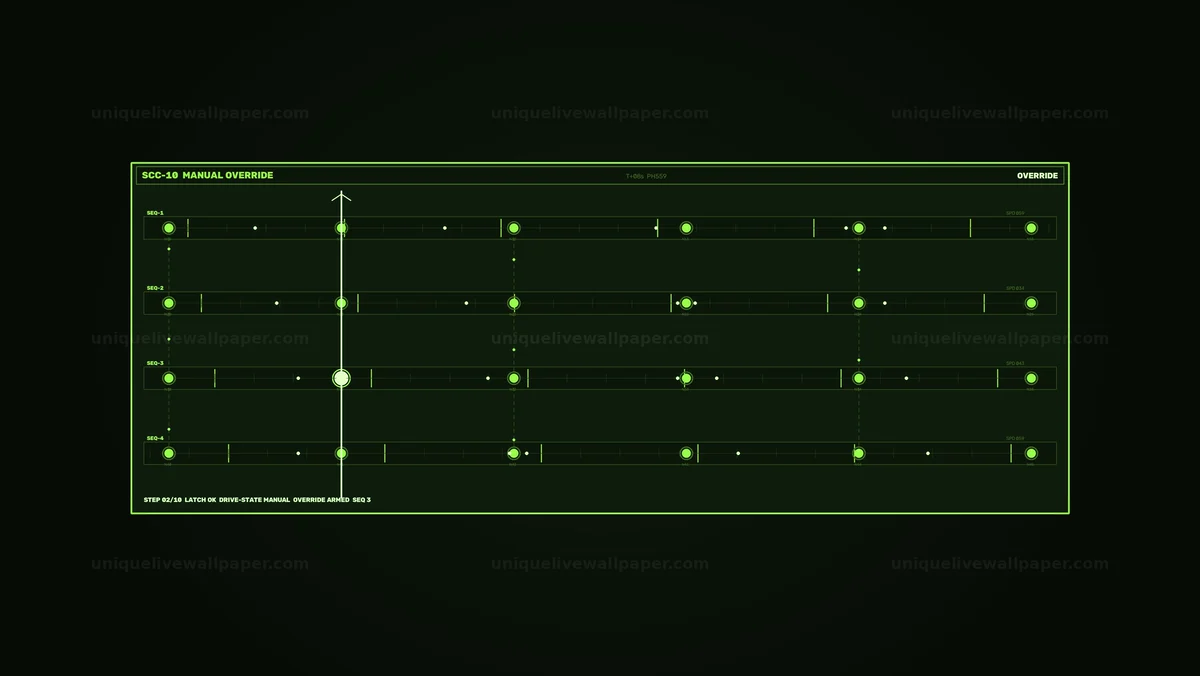 Spacecraft Control Console HUD Manual Override Seamless Loop