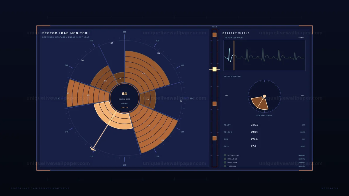 Air Defense Monitoring Interface HUD