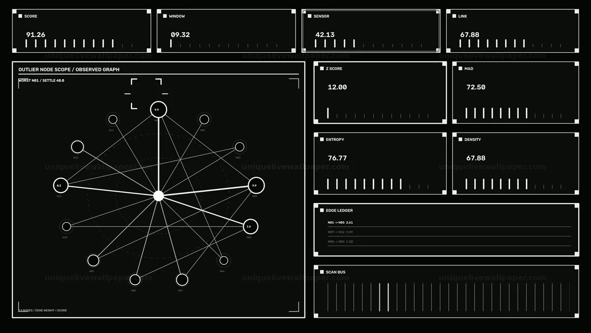 Anomaly Detection Diagnostic HUD Seamless Loop