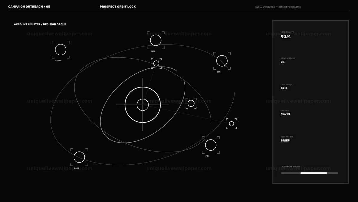 Campaign Outreach Tracking HUD Interface Seamless Loop