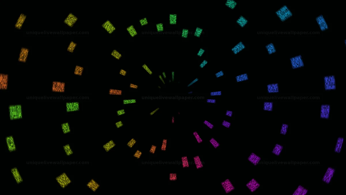 Digital Color Noise Spiral Overlay Seamless Loop