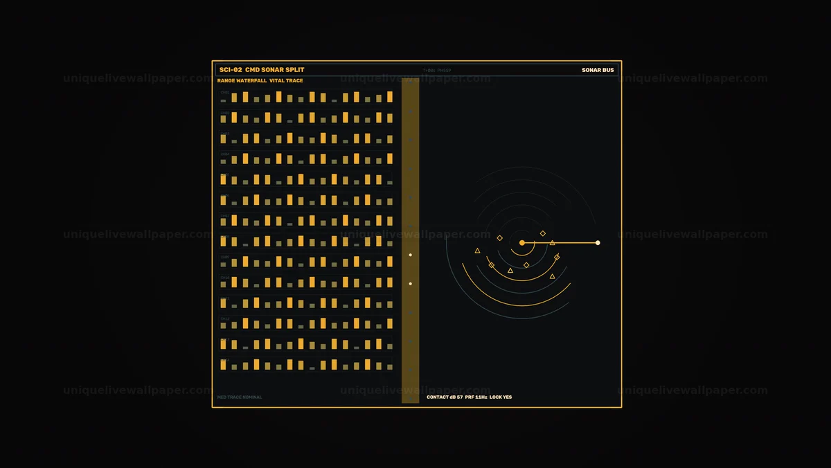 Spacecraft Command Sonar HUD Overlay Seamless Loop