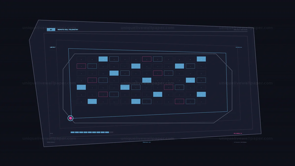 Telemetry Status Grid HUD Seamless Loop