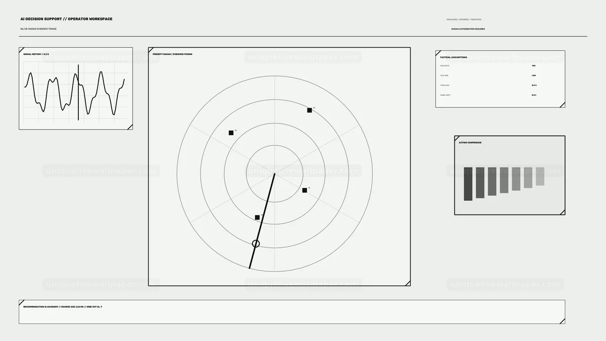 Watermarked thumbnail for AI Decision Support Radar Dashboard Seamless Loop