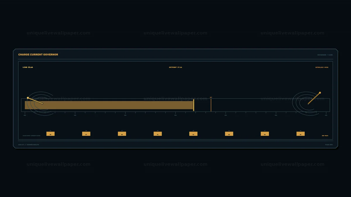 Battery Charging Health Status HUD Seamless Loop