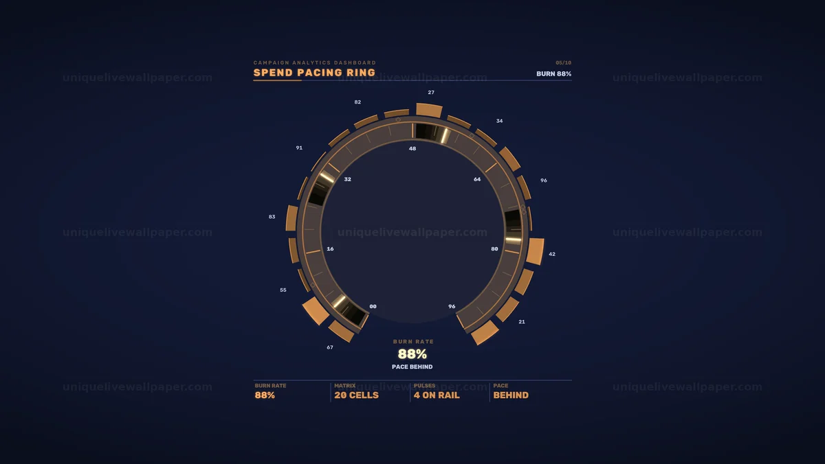 Watermarked thumbnail for Campaign Analytics Dashboard HUD Spend Pacing Seamless Loop