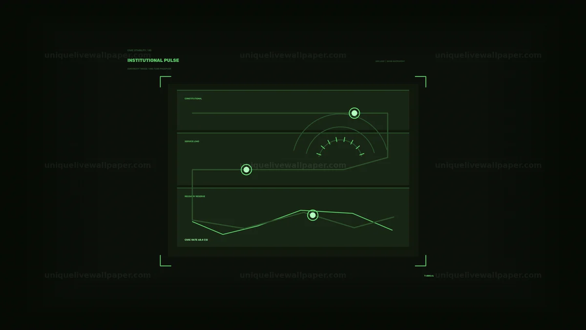 Civic Stability Risk Display HUD Seamless Loop