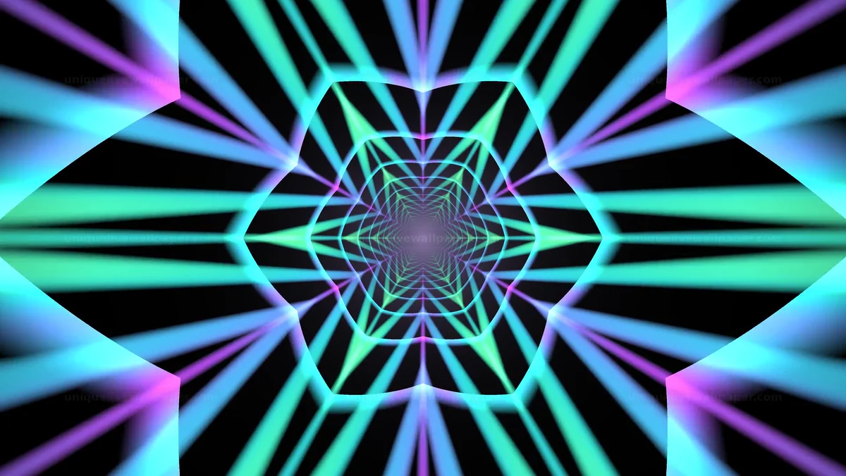 Neon Geometric Tunnel Seamless Loop