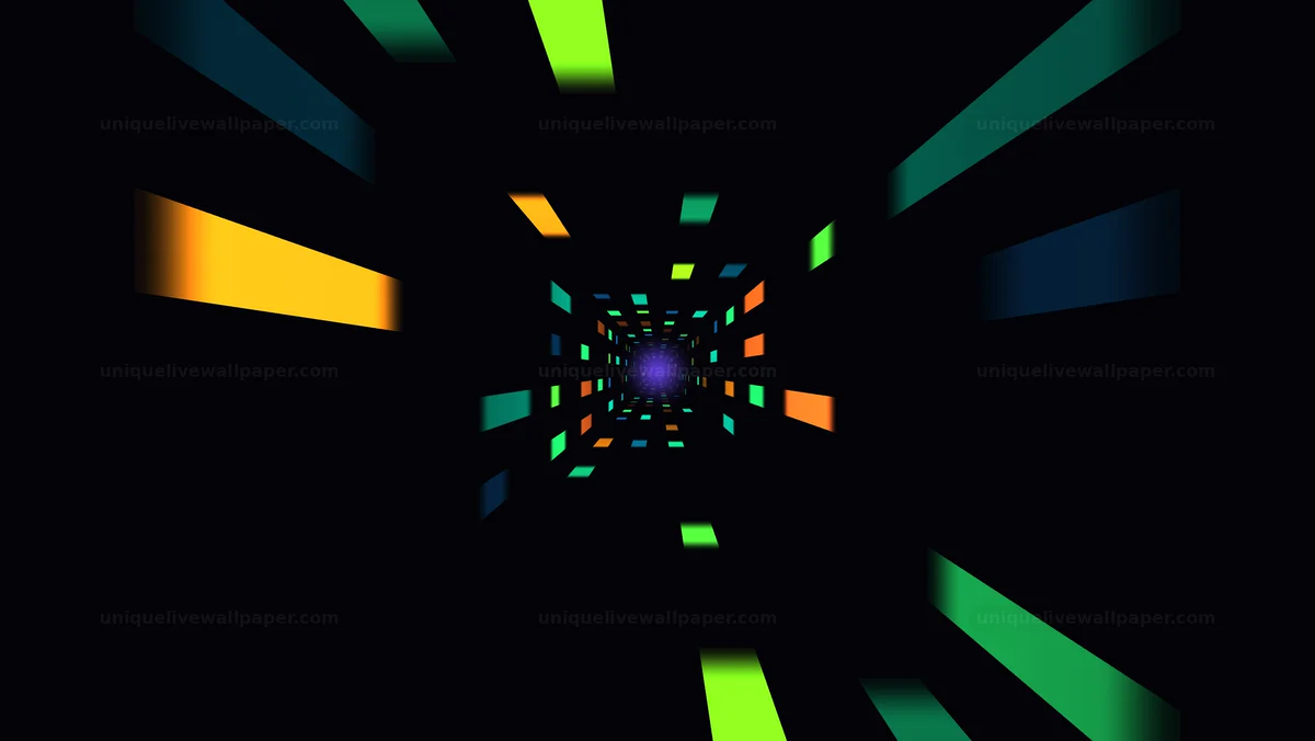 Watermarked thumbnail for Retro Neon Space Tunnel Background Seamless Loop