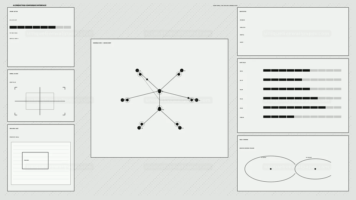 AI Prediction Confidence HUD Seamless Loop