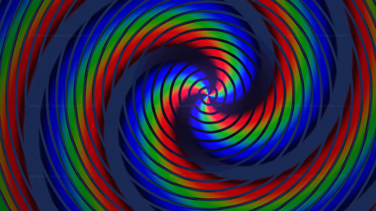 Color channel displacement background creates dynamic visual effects