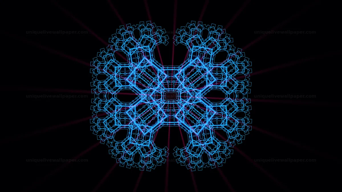 Dark Neon Mandala Background Seamless Loop