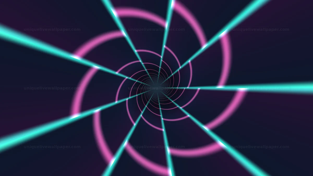 Watermarked thumbnail for Futuristic Neon Portal Tunnel Seamless Loop