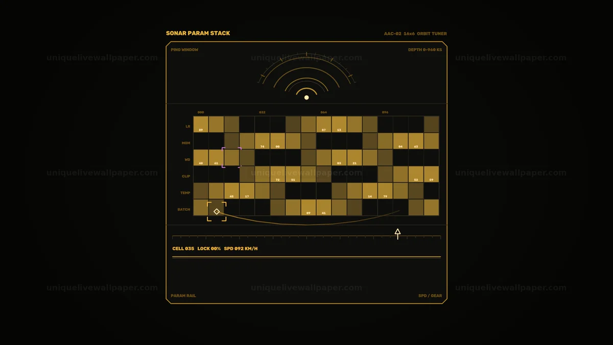 Watermarked thumbnail for Sonar Parameter Control HUD Seamless Loop