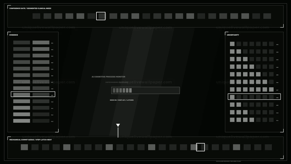AI Cognitive Process Monitor HUD Seamless Loop