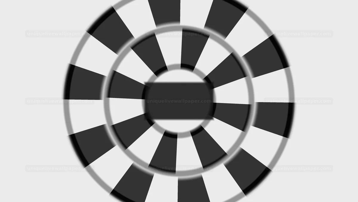 Watermarked thumbnail for Black and white concentric ring text reveal shows motion graphics