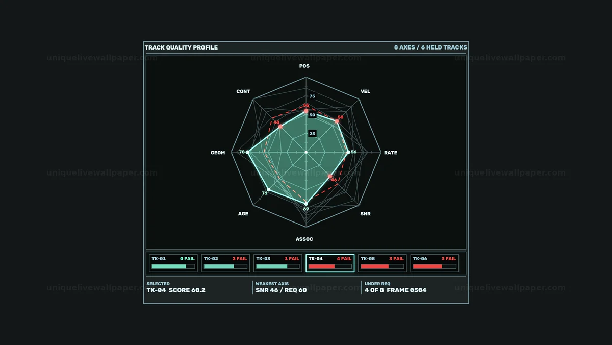 Complex Target Tracking HUD Radar Chart Seamless Loop